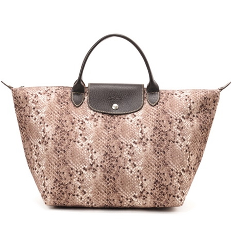 Longchamp Big Reptiligne Toile Collection Snake Pattern Tote Bags - Click Image to Close
