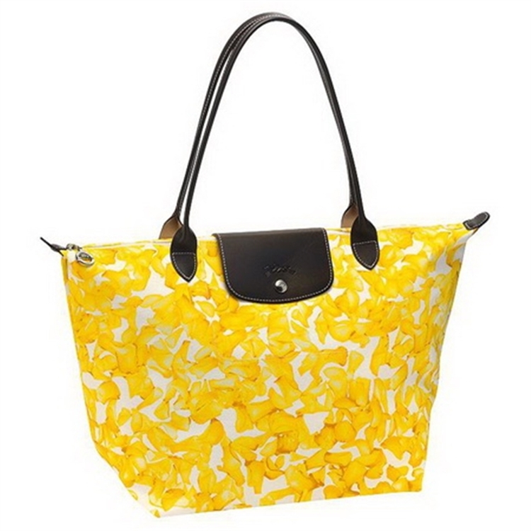 Longchamp Darshan Tote Bags Yellow - Click Image to Close