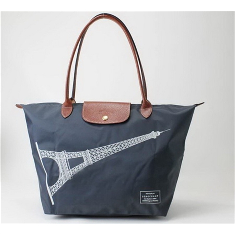 Longchamp Eiffel Tower Bags Graphite Blue - Click Image to Close