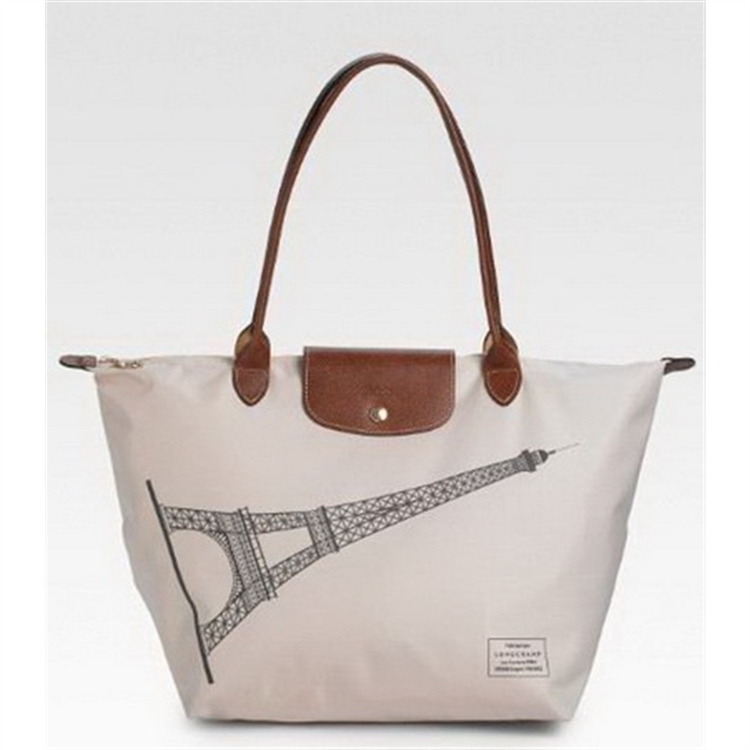 Longchamp Eiffel Tower Tote White - Click Image to Close